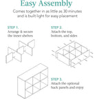Best Choice Products 6-Cube Storage Organizer, 11In Shelf Opening, Bookcase, Display Shelf, Customizable W/ 3 Removable Back Panels – Greige