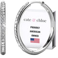 Cate & Chloe Bianca 18K Gold-Plated Hoop Earrings | Dainty Jewelry for Women | Round Cut Simulated Diamond Crystals | Sparkling Small Hoops | Mother's Day, Birthday Gift for Her