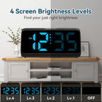 Digital Alarm Clocks For Bedrooms, Loud Alarm Clock With Dual Alarms, Bold Digits, 5 Dimmers, 4 Volumes, Snooze, Bedside Clock For Deep Sleepers Kids Teens Seniors, Plug In Clock, Easy To Set