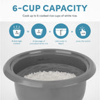 Aroma Rice Cooker, 3-Cup (Uncooked) / 6-Cup (Cooked), Small Rice Cooker, Oatmeal Cooker, Soup Maker, Auto Keep Warm, 1.5 Qt, White, Arc-393Ng