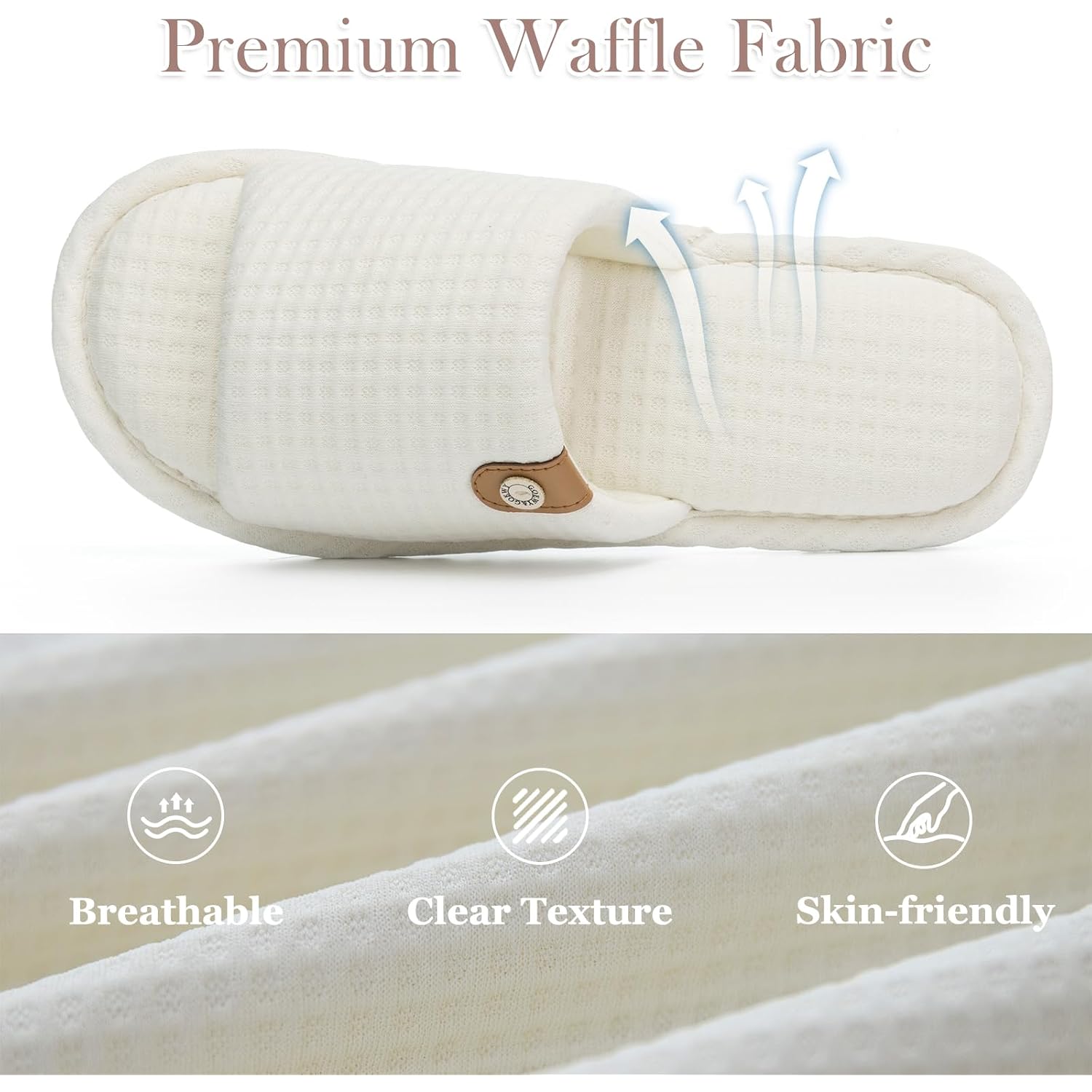 Open Toe Slippers For Women With Memory Foam Slip On House Slippers Indoor Outdoor Anti-Skid Soft Birthday Gifts For Women Her Mom
