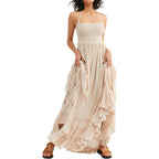 R.Vivimos Womens Summer Boho Sexy Backless Long Dresses