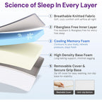 Gaeste 10 Inch King Cooling Gel Memory Foam Medium Feel Mattress Breathable Pressure Relief Certipur-Us Certified Foam, Mattress-In-A-Box Comfort & Supportive No Fiberglass (King, 10 In)