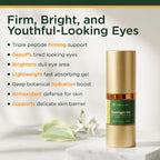 Anti-Aging Eye Treatment Gel Cream To Hydrate Dark Circles And Reduce Puffiness, Bags And Wrinkles, Luxe Eyebright Gel With Amino Acids