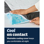 Memory Foam Mattress Topper & Cooling Cover - Dorm Room Essentials - 3 Inch