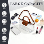 Ginogento Clear Bag for Stadium Events,Small Clear Purse Crossbody Bags for Women for World Cup 2026,Concert,Sport Events
