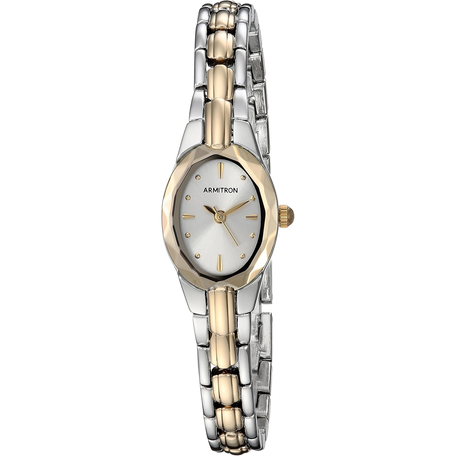 Armitron Women's Oval Faceted Crystal Bracelet Watch