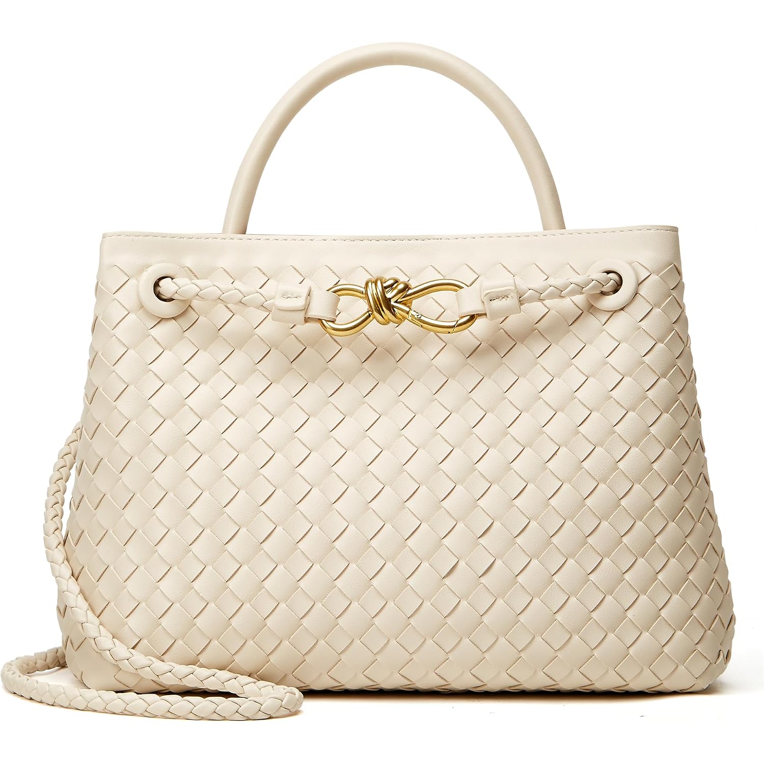 Woven Tote Bag Womens Purse: Vegan Leather Shoulder Handbags - Fashion Summer Beach Tote Bags - Large Travel Totes