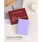 Rfid Wallet Women - Small Slim Trifold Leather Wallet With Metal Pop Up Card Holder, 2026 Trendy Lavender Purple, Holds 11 Cards 10+ Bills, Id Window Cash Slot, Gift For Her
