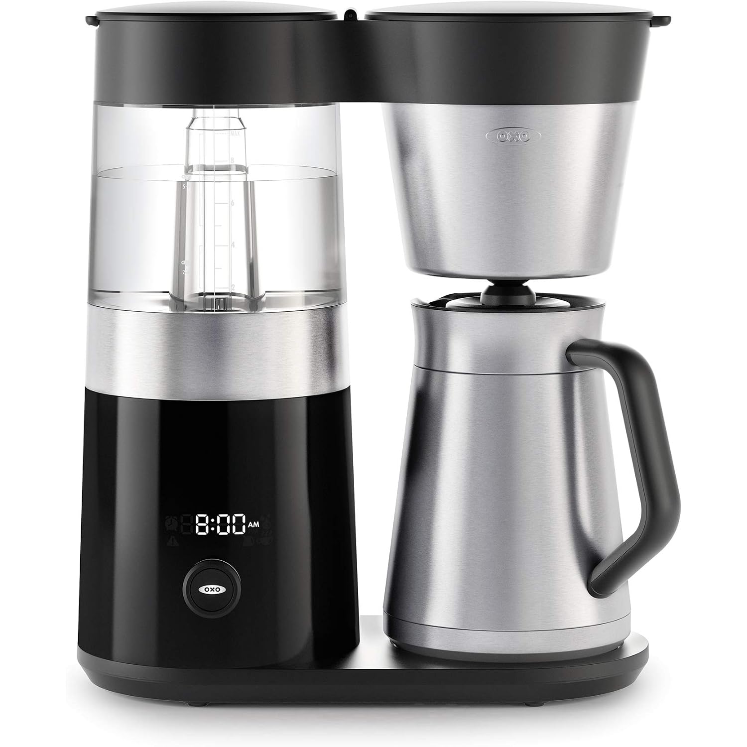 Oxo Brew 9-Cup Drip Coffee Maker – Programmable Coffee Machine | Stainless Steel, Single Serve Or Full Carafe Option, Sca Certified Home Brewer, Temperature Controlled, Rainmaker Shower Head