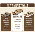 Project Cloud 100% Genuine Leather Footbed Sandals For Women 2026 Comfortable Beach Essentials Womens Sandals Memory Foam Vacation Essentials Slides For Women Footwear (Santorini)