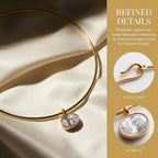 Collar Necklace for Women, Choker Pendant Necklace with Cubic Zirconia Dainty Choker Necklace PVD Gold Plated Trendy Choker Jewelry for Women, Mom, Birthday