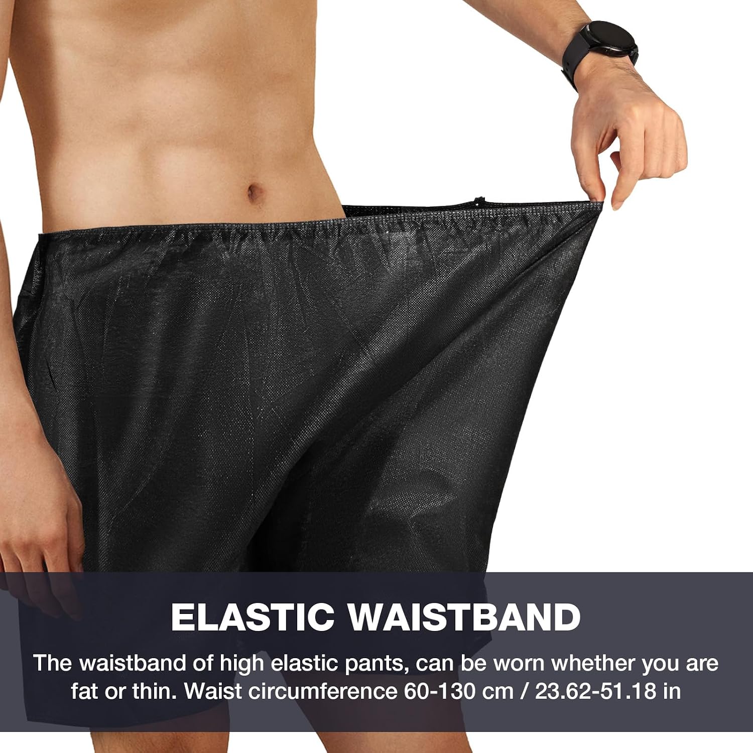 Noverlife 50Pcs Disposable Men Boxer Shorts, Non Woven Male Underwear Patient For Travel Massage Individually Wrapped