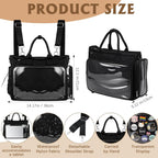 Large Ita Backpack Shoulder Tote Bag Crossbody Handbags Kawaii Black Ita Purse With Clear Pvc Insert For Pin Display Kpop Fan Anime (Pins Not Included)