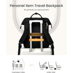 Lovevook Laptop Backpack For Women With Giant Tumbler Holder Pocket,15.6 Inch Waterproof Travel Backpack Purse Computer Laptop Bag,Professional Work College Nurse Teacher Backpack Casual Daypack,Black