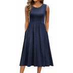 Zeagoo Women'S Summer Tank Midi Dress With Pockets Floral Sleeveless A-Line Casual Loose T-Shirt Dresses Beach Sundress 2026