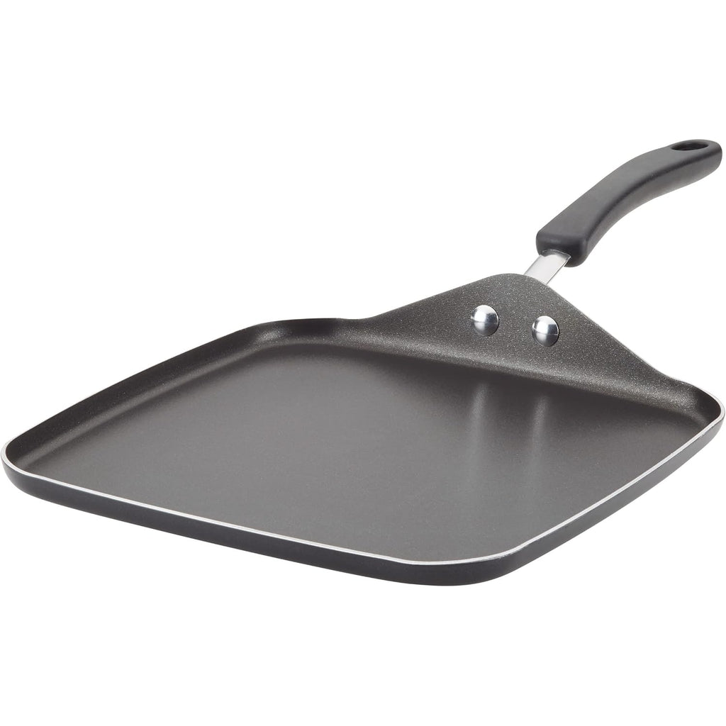 Farberware Cookstart Aluminum Diamondmax Nonstick Square Griddle Pan, 11-Inch, Black