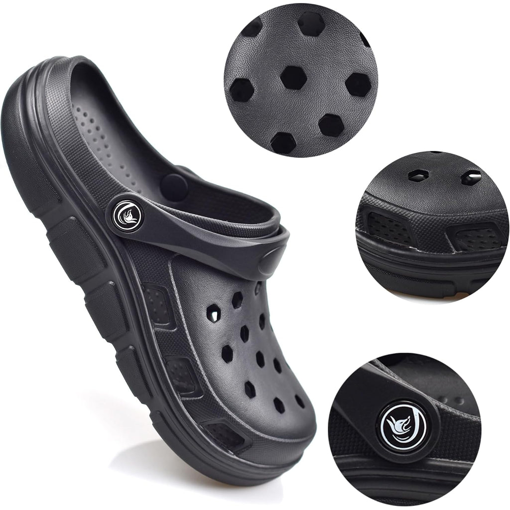 Pimio Garden Clogs For Women And Men,Slip On Work Shoes With Arch Support,Womens Mens Quick-Dry Water Shoes Casual Sandals,Comfortable Slippers