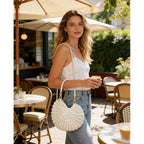 Jusavie Bohemia Crochet Handwoven Seashell Bag Women Summer Beach Bag Boho Evening Clutch Purses Shoulder Crossbody Bags 2026