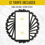 Cricket Traps Indoor (12 Traps) Extra Large Bug Sticky Traps - Non-Toxic Extra Sticky Glue Traps For Bugs - Pre-Baited Fruity Scent Crickets Bug Trap Indoor - Insect Glue Traps For Bugs - Trap A Pest