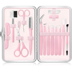 Eyebrow Kit, 17 in 1 Tweezers for Women Facial Hair, Hair Scissors with Comb, Eyebrow Trimmer, Brow Brushes, Hair Tools Travel Bag, Professional Grooming Tweezer Set