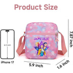 K-pop Crossbody Bag with Zipper, Cute Cartoon Shoulder Bag with Adjustable shoulder straps, Anime Merch for Womens Birthday Gifts