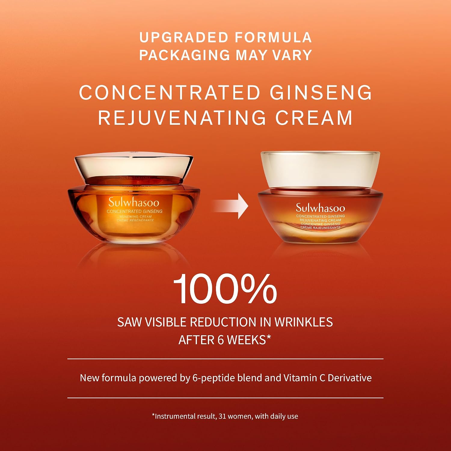 Sulwhasoo Concentrated Ginseng Rejuvenating Cream | Anti-Aging Korean Moisturizer | With Ginseng, Peptides & Squalane | Firms & Reduces Wrinkles | Hydrating Face Cream For All Skin Types