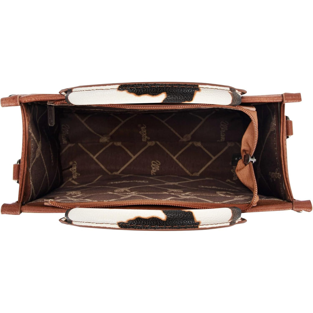 Montana West × Wrangler Tote Bag for Women Western Cow Print Purse Designer Top Handle Handbags