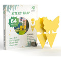 Lfsys 64 Pcs Sticky Traps For Gnat, Yellow Sticky Fruit Fly Traps For Indoors Plants, Indoor Safe For Gnat, Fruit Fly, White Fly, Aphid, Leaf Miner