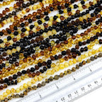 Amber Guru Baltic Amber Necklace (Authentic, Certified) - 12.5 inches - Unisex Jewelry - Polished Real Amber Beads - Proud to Deliver Genuine Baltic Sea Wonder Handmade