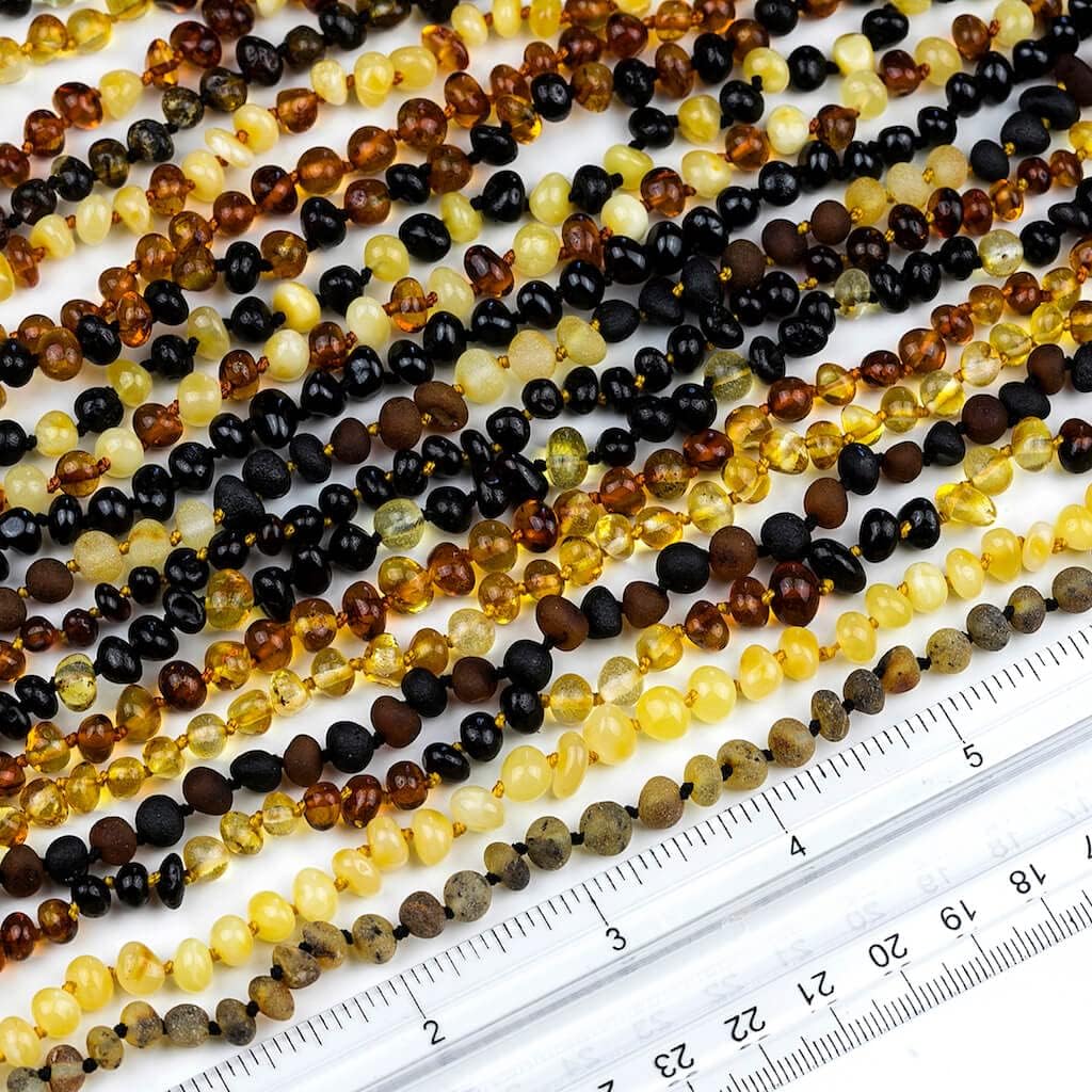 Amber Guru Baltic Amber Necklace (Authentic, Certified) - 12.5 inches - Unisex Jewelry - Polished Real Amber Beads - Proud to Deliver Genuine Baltic Sea Wonder Handmade