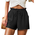 Womens Summer Shorts with Pockets High Waisted Wide Leg Cute Ruffle Waist Drawstring Casual 2026 Vacation Outfit