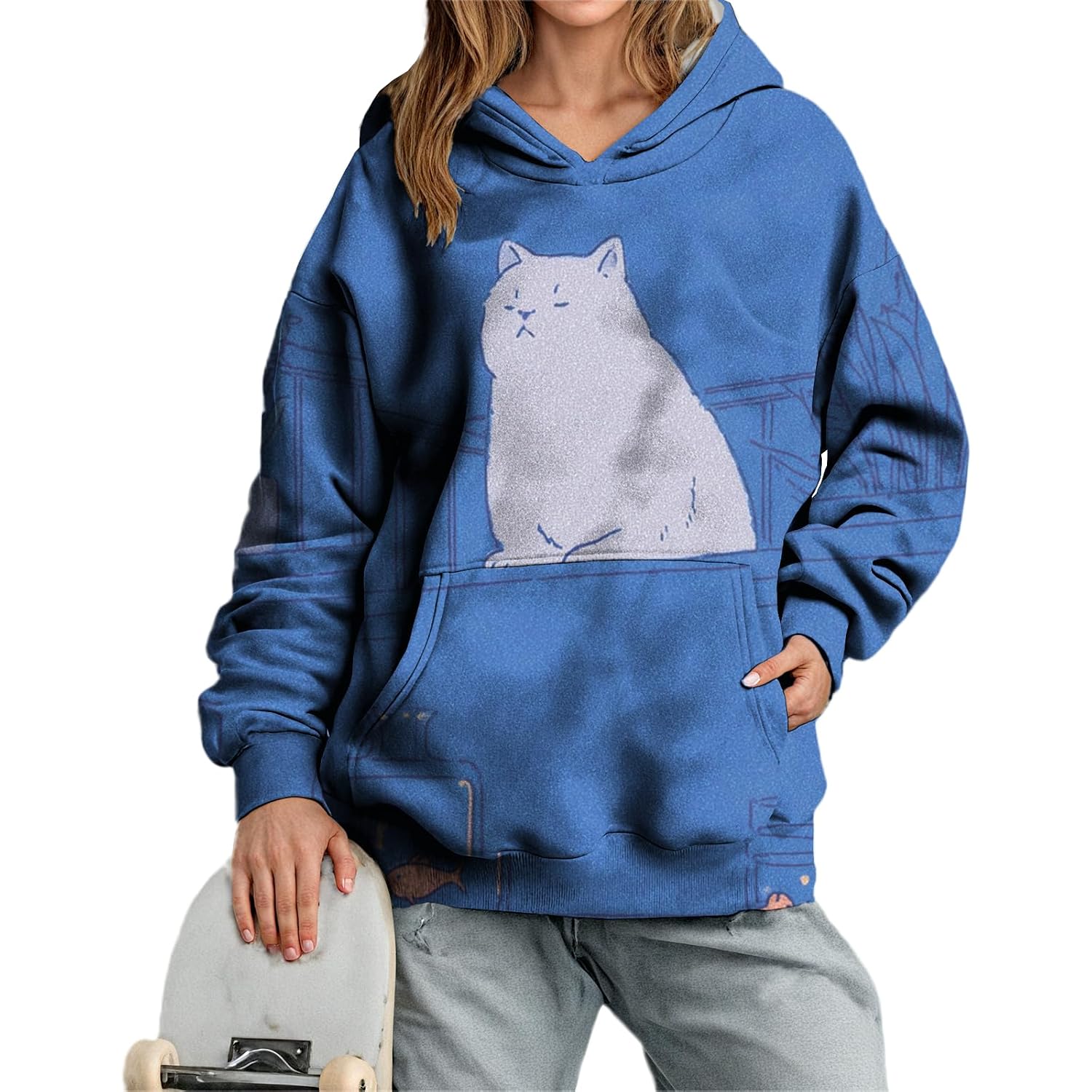 Marsvovo Comfy Hoodies For Women Pullover Funny Sweatshirts Casual Fashion Spring Fall Cute Tops With Pocket