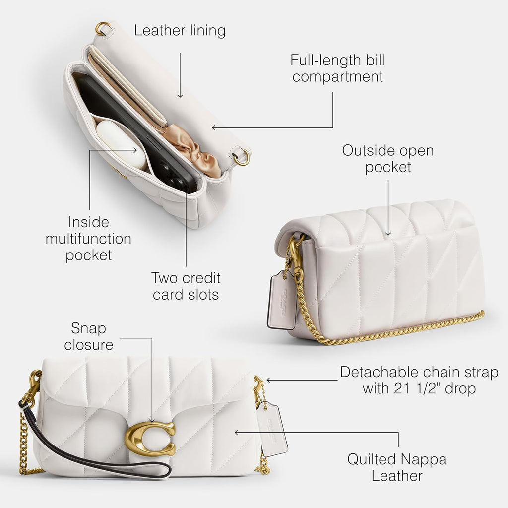 COACH Tabby Chain Crossbody Bag 19 With Quilting