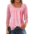 LOMON Womens 3/4 Length Sleeve T Shirts Asymmetrical Neck Tops Business Blouses for Women Fashion 2026