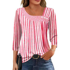 LOMON Womens 3/4 Length Sleeve T Shirts Asymmetrical Neck Tops Business Blouses for Women Fashion 2026