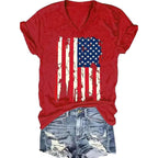 Women's T-Shirts V-Neck Summer Graphic Tee Vintage Boho Flowers Short Sleeve T Shirt Tops