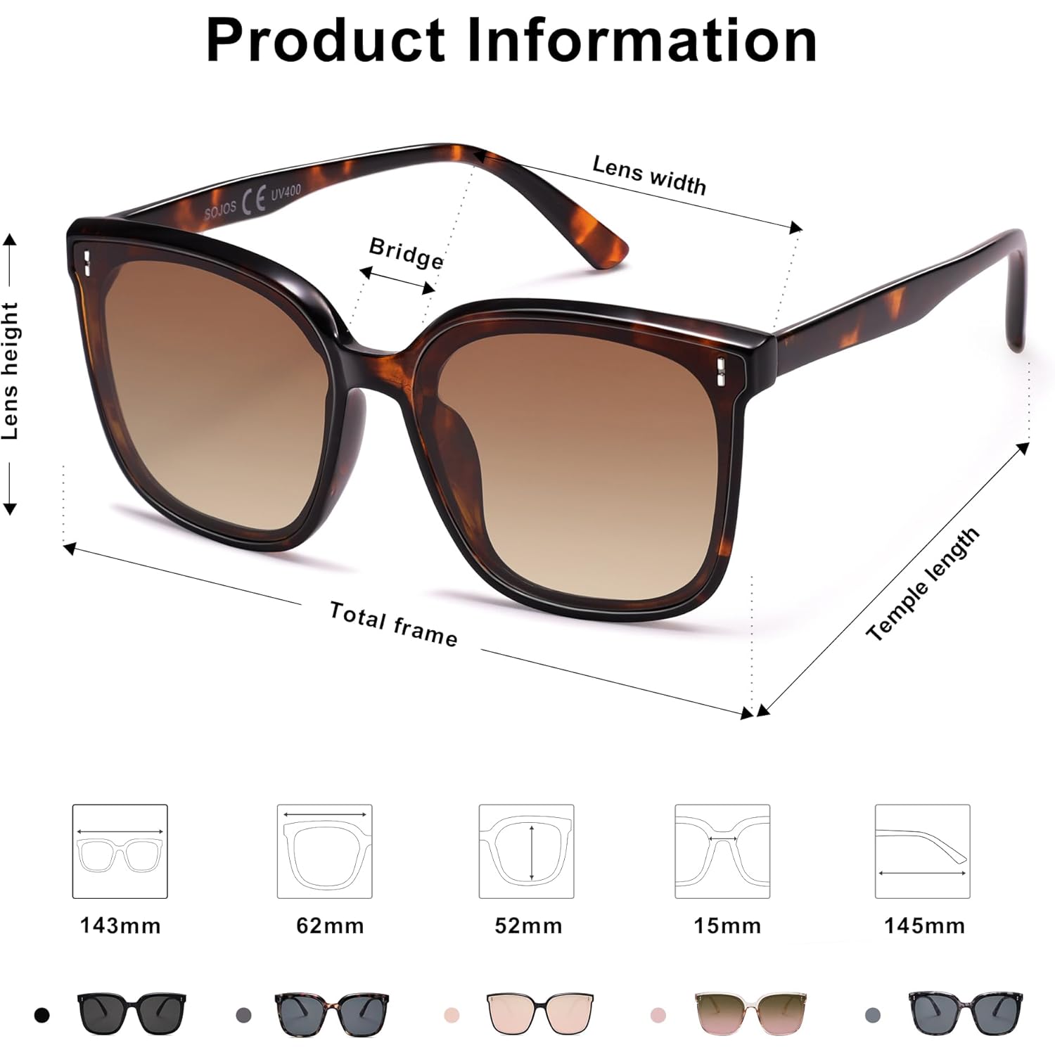 SOJOS Sunglasses for Women Men Vintage Style Shades SJ2157