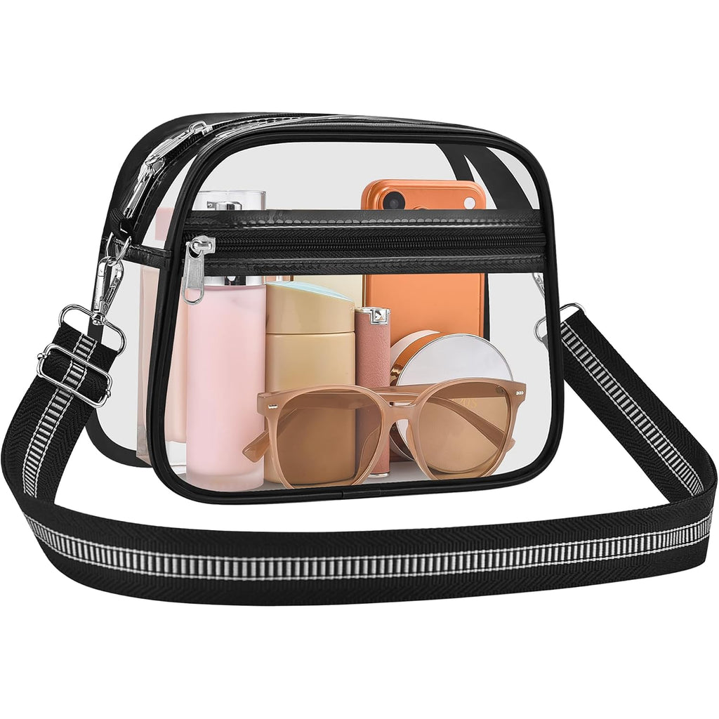 Clear Bag For Stadium Events Clear Purse For Women Crossbody Bag Adjustable Shoulder Strap For Concert Sports Festival