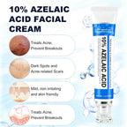 Azelaic Acid 10% Cream For Face - Acne Cream For Rosacea Reducing Relief Pimple Breakouts Blackhead Pigmentation And Redness - Azelaic Acid Gel For Facial And Skin Care