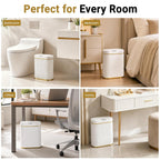 Bathroom Trash Can With Lid, 5 Gallon Automatic Touchless Garbage Can, Motion Sensor Smart Trash Bin, Slim Waterproof Waste Bin For Living Room, Bedroom, Office, Kitche