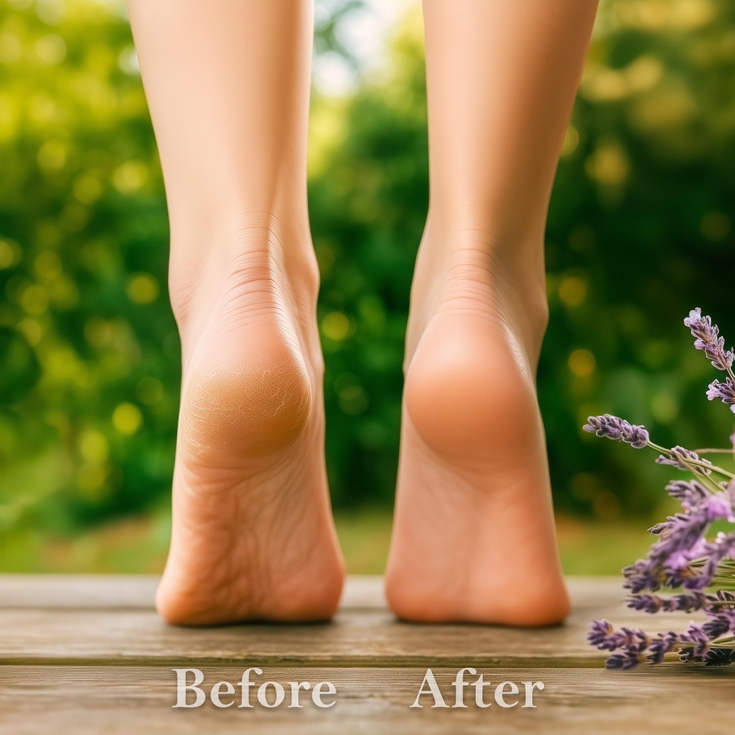 Dry Cracked Heels Repair | Organic Foot Cream for Dry Feet & Callus with Jojoba, Lavender, Almond, Olive & Vitamin E Oil | Natural Foot Balm & Moisturizer for Skin | Hydrating Foot Treatment | 3.4 oz