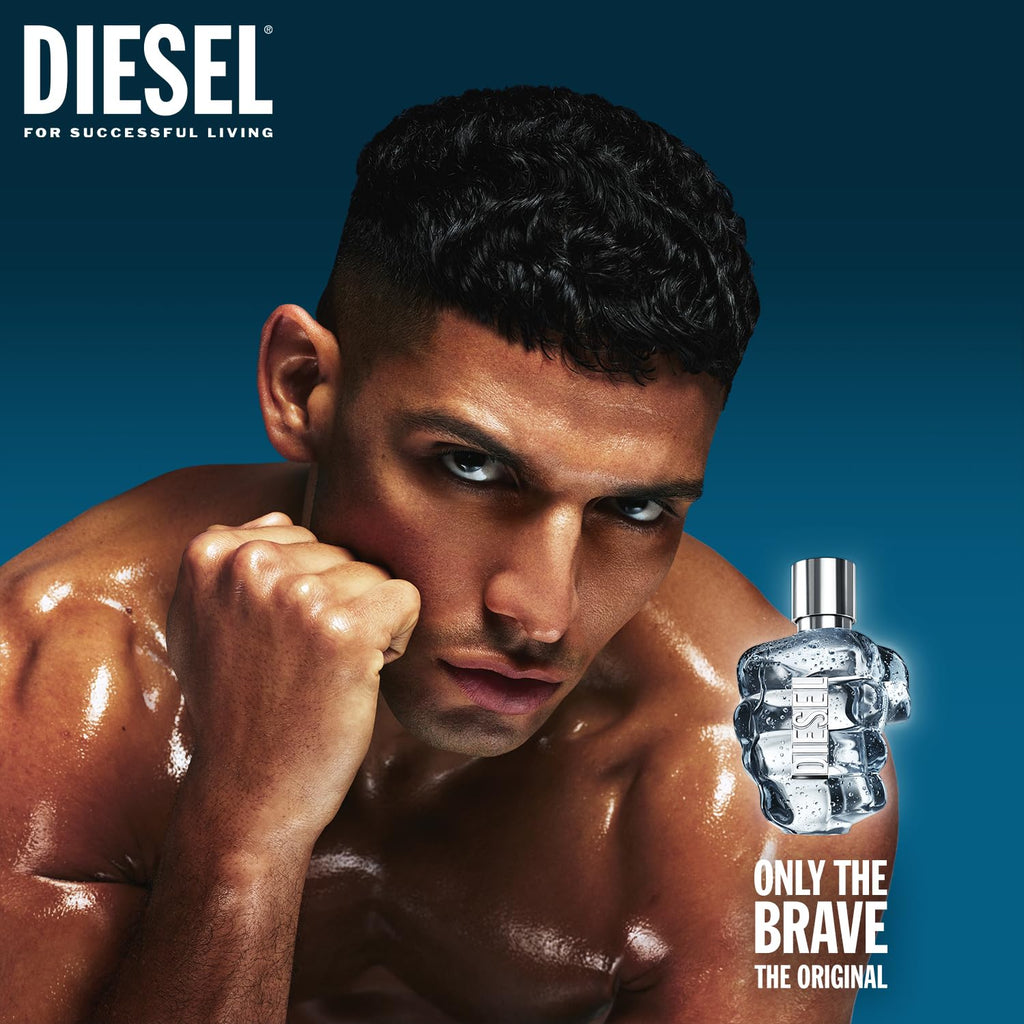 Diesel Only The Brave, Eau De Toilette & Fragrance Gift Set For Men, Fougere Scent With Notes Of Lemon, Rosemary & Ambery Wood