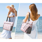 G4Free Beach Bag, Waterproof Sandproof Beach Tote Bag, Large Capacity Foldable For Women