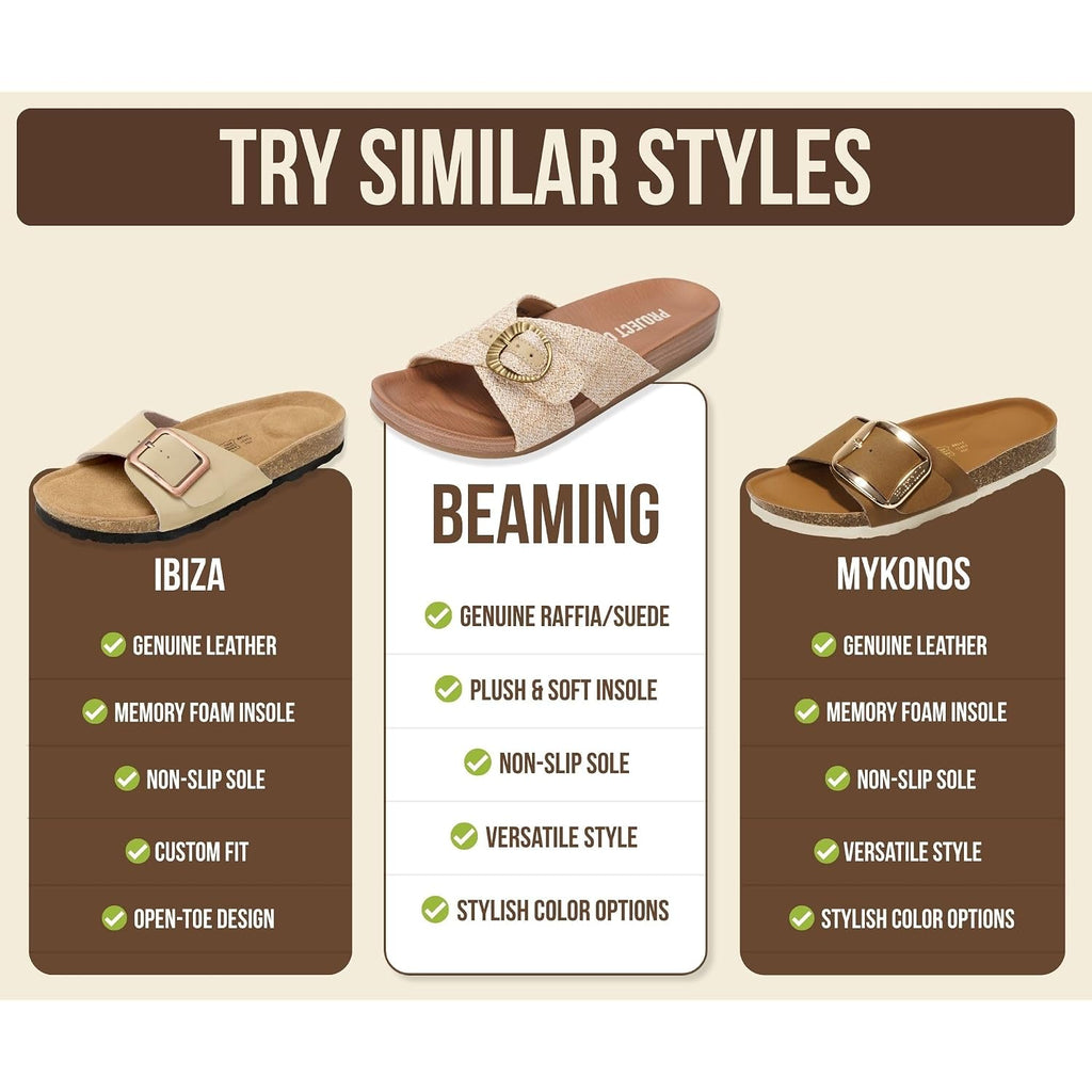 Project Cloud Womens Sandals - Adjustable Buckle Sandals For Women 2026 With Plush Insole - Lightweight & Non Slip Slides For Women Footwear