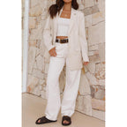 Womens Long Sleeve Linen Blazer Casual Spring Summer Lightweight Jackets