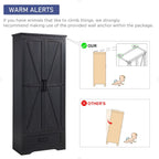 Farmhouse Kitchen Pantry Cabinet - 72" Tall Wood Kitchen Storage Cabinets With Adjustable Shelves & 2 Barn Doors & Drawer, Versatile Storage For Dining Room, Bathroom, Utility Room, Antique Black | Large
