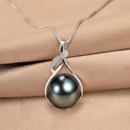 NONNYL Gifts for Women Wife-Tahitian-Black-Pearl-Necklace-Gift for Wife Wedding Birthday Anniversary Jewelry-Mom Girlfriend Her Mothers Day Gifts for Mom Women Valentines Christmas Day