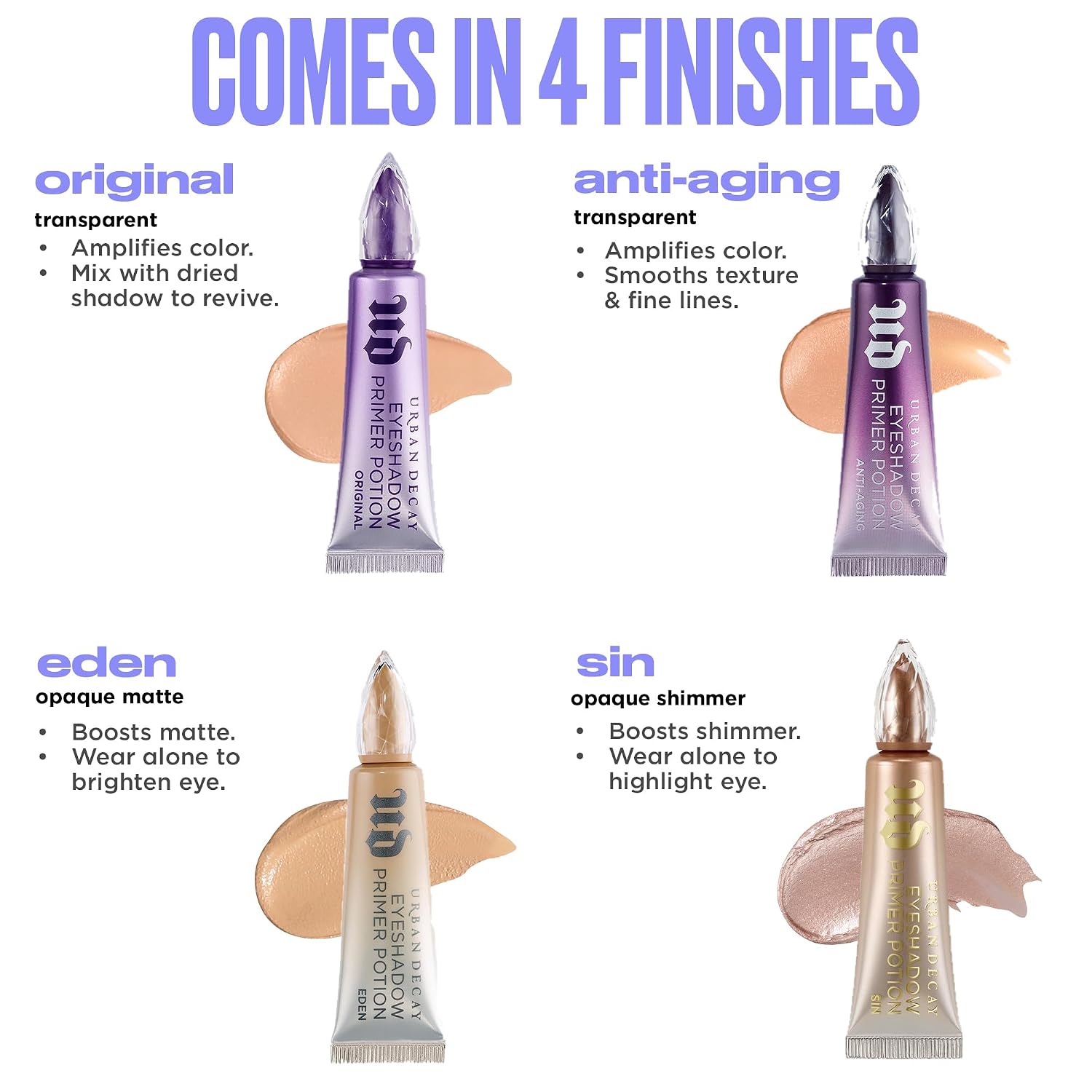 Urban Decay Eyeshadow Primer Potion - Waterproof, Eyelid Base Primer, Nude, Up To 8 Hour Wear, Long Lasting Crease-Resistant Eye Makeup, Translucent Shade, Universal For All Skin Tones