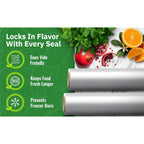 EverFresh 11" x 25' Vacuum Sealer Rolls, 4 Pack | 15% THICKER Embossing | Compatible with FoodSaver Machines, BPA Free, Commercial Grade Food Sealer Bags